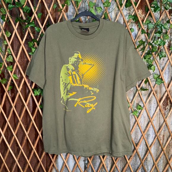 Vintage Y2K Ray Charles jazz musician 2000s zion tag t-shirt - Picture 1 of 4